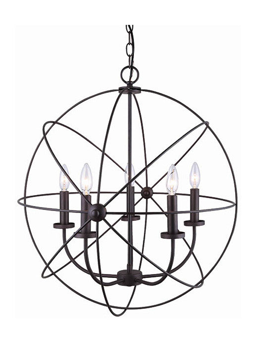 Sumerside  5 Lt Chain Chandelier 60W Type C 25In. X 26 1/2&# by Canarm
