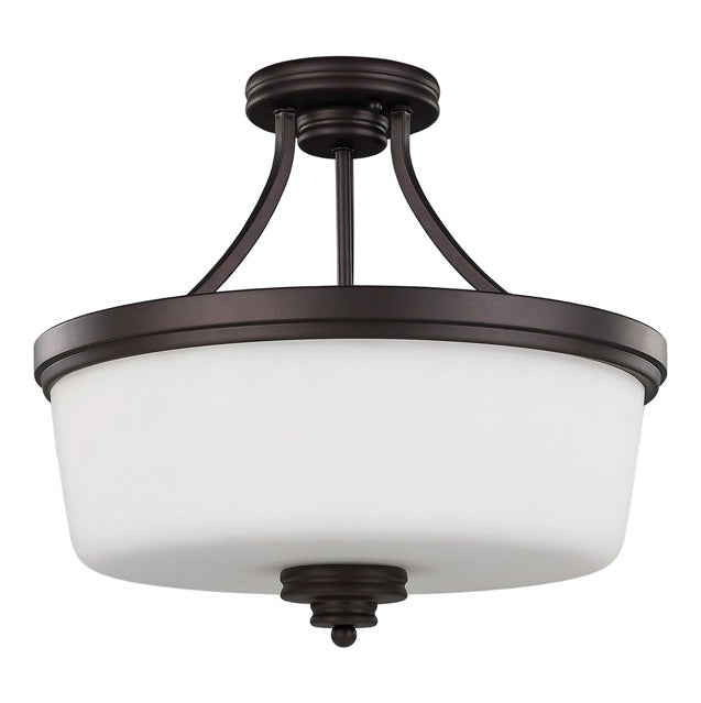 Isf286A03 Orb 3 Lt Semi-Flush Mount Flat Opal Glass 100W Type A19 1 by Canarm