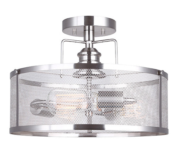 Beckett  3 Lt Semi Flush Metal Shade 60W Type A 15 3/8In. W X by Canarm