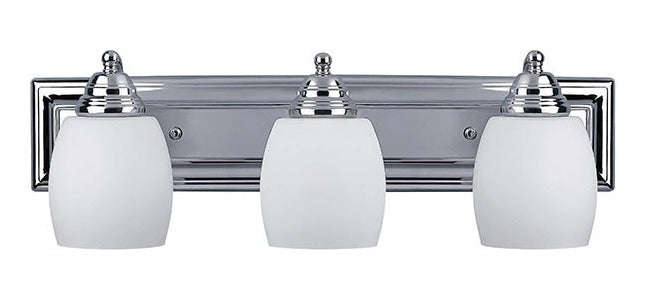 Ivl259A03 Ch 3 Light Vanity Flat Opal Glass 100 W Type A 24In. W by Canarm