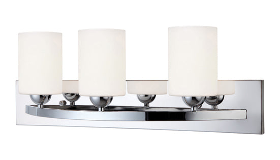 3 Lt Vanity Flat Opal Glass 100W Type A 24In. X 8 1 by Canarm