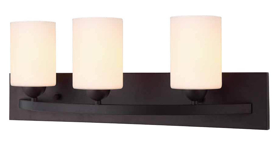 3 Lt Vanity Flat Opal Glass 100W Type A 24In. X 8 by Canarm
