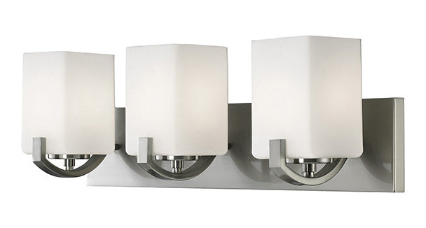 3 Lt Vanity Flat Opal Glass 100W Type A 24In. W X 7 3/ by Canarm