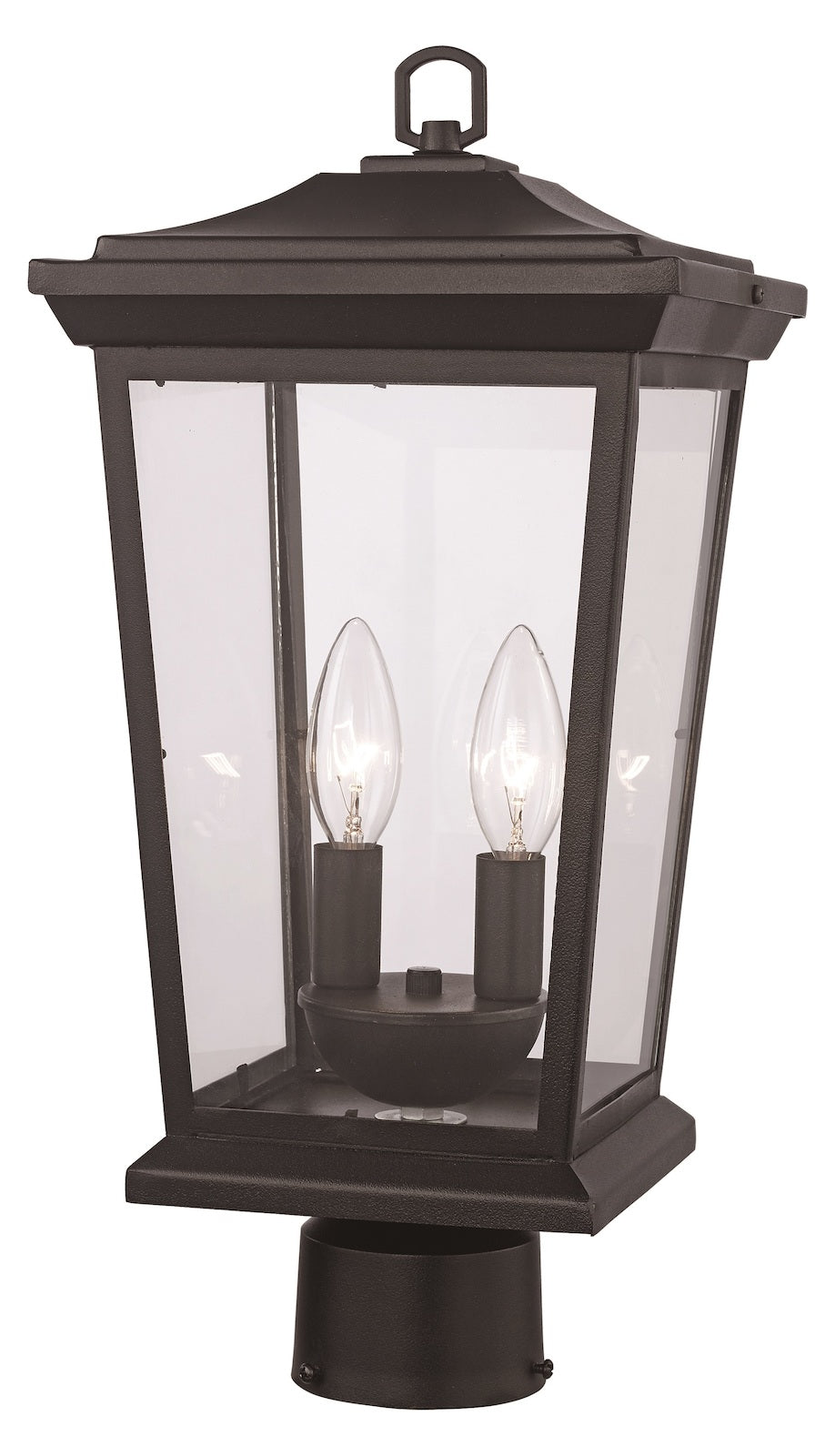 2Lt Outd Post Lantern Torch Me by Trans Globe