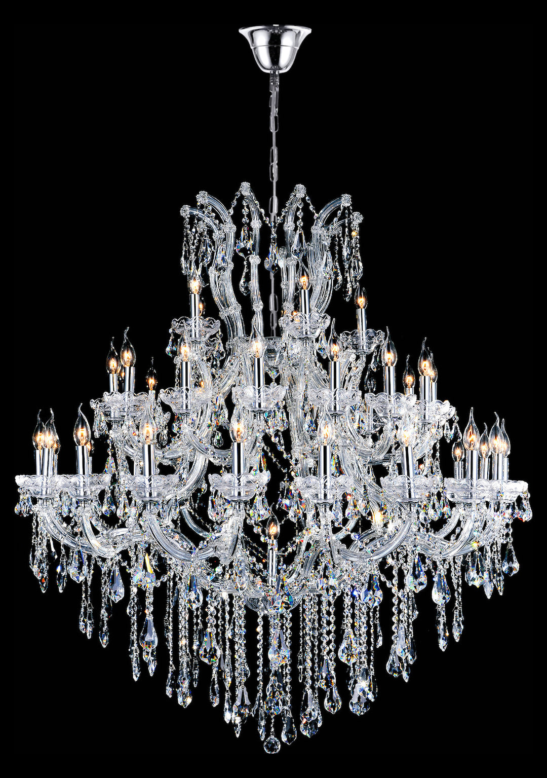41 Light Chandelier With Chrome Finish