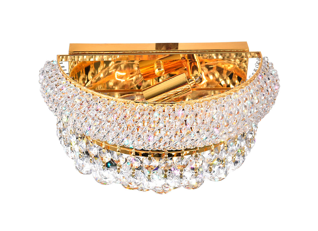 2 Light Wall Sconce With Gold Finish