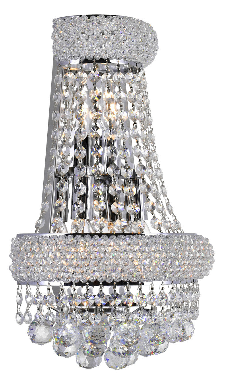 3 Light Wall Sconce With Chrome Finish