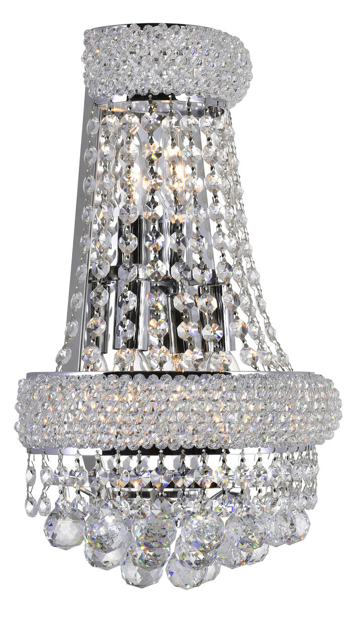 3 Light Wall Sconce With Chrome Finish