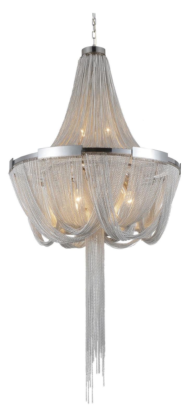 6 Light Chandelier With Chrome Finish by CWI Lighting