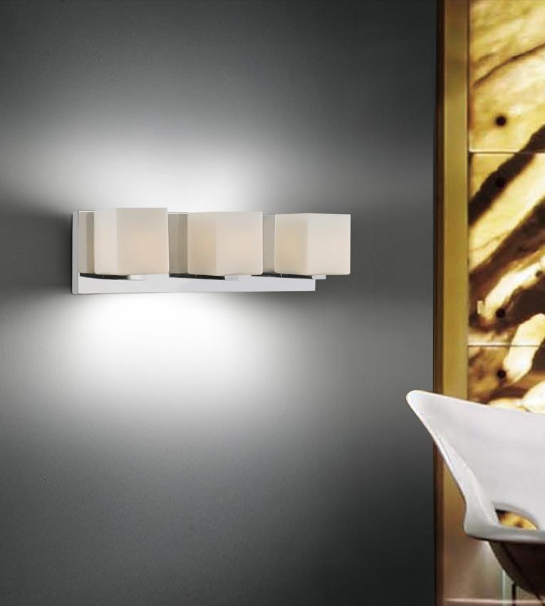 3 Light Wall Sconce With Satin Nickel Finish by CWI Lighting