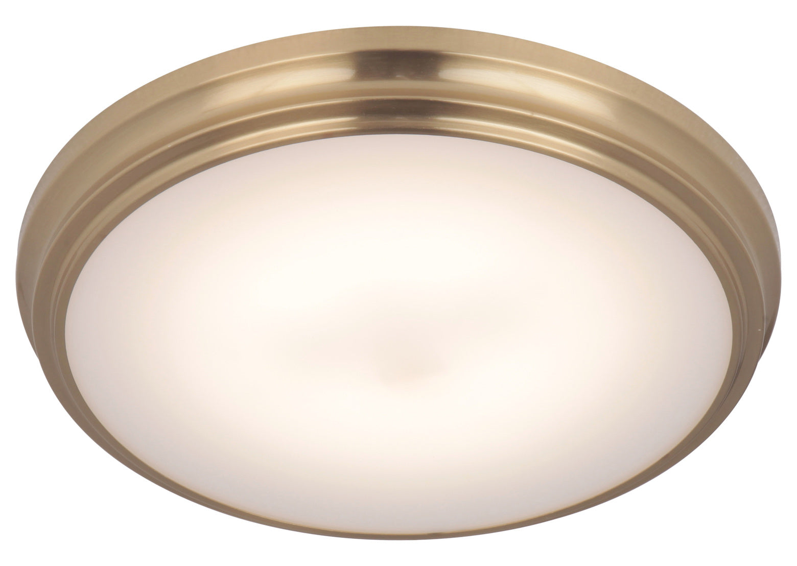 1 Light 11in LED Flushmount in Satin Brass