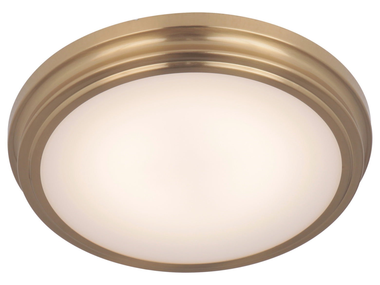 1 Light 13in LED Flushmount in Satin Brass
