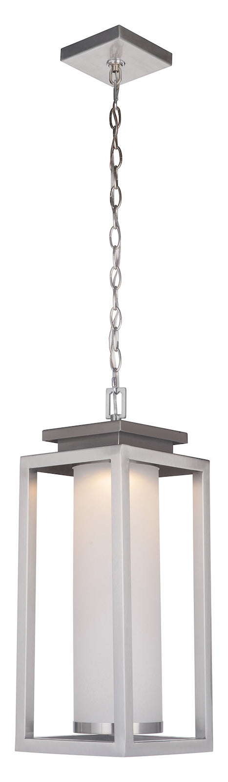 1 Light Large LED Outdoor Pendant in Stainless Steel