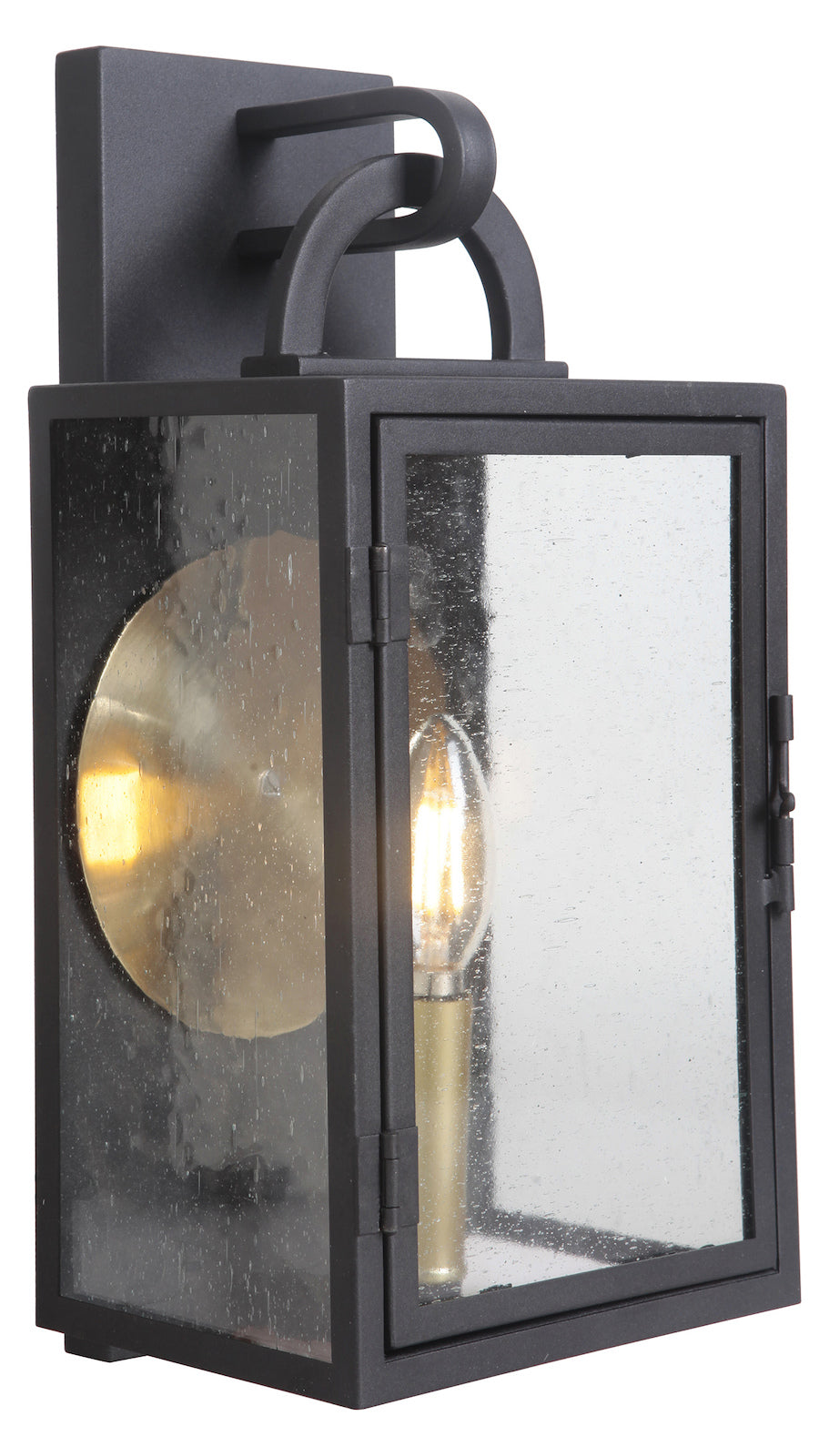 1 Light Small Outdoor Wall Mount in Textured Black by Craftmade