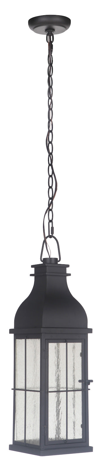 1 Light Medium LED Outdoor Pendant in Midnight by Craftmade