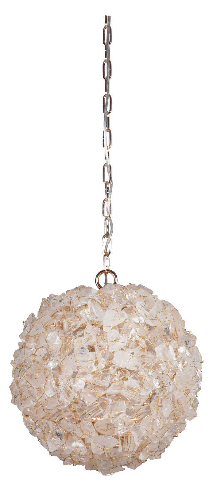 1 Light Large Pendant in Gilded w/Quartz Crystals by Craftmade