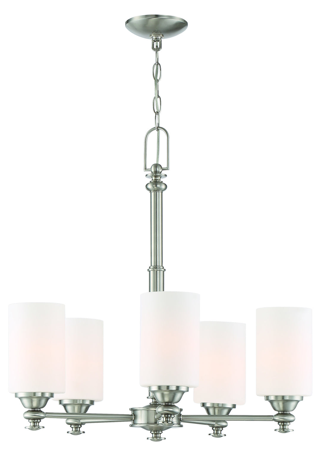 5 Light Chandelier in Brushed Polished Nickel by Craftmade