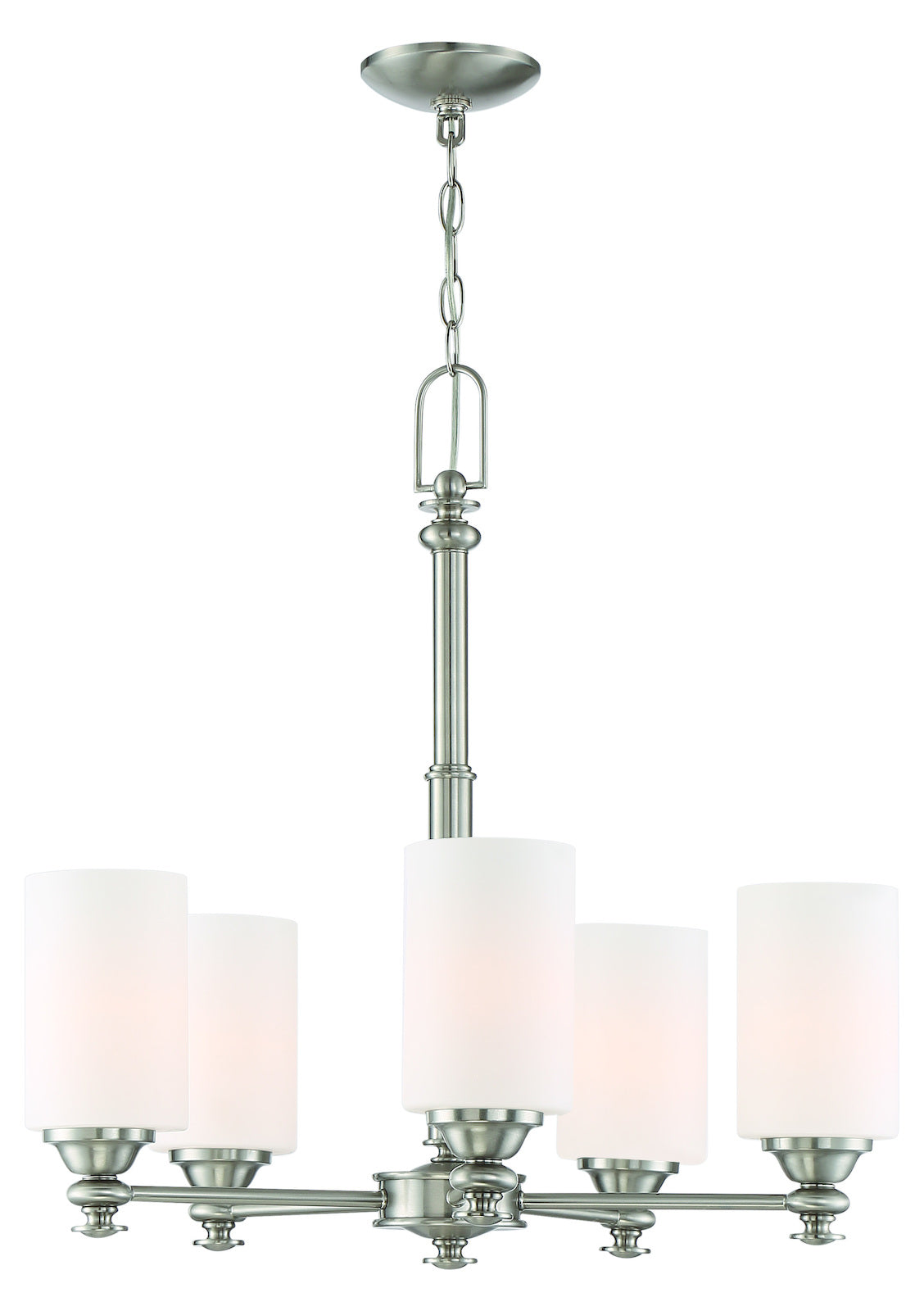 5 Light Chandelier in Brushed Polished Nickel by Craftmade