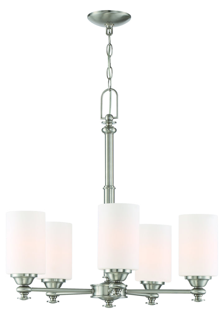 5 Light Chandelier in Brushed Polished Nickel by Craftmade