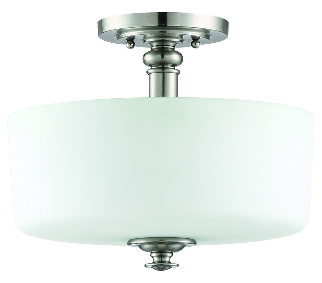 3 Light Convertible Semi Flush in Brushed Polished Nickel