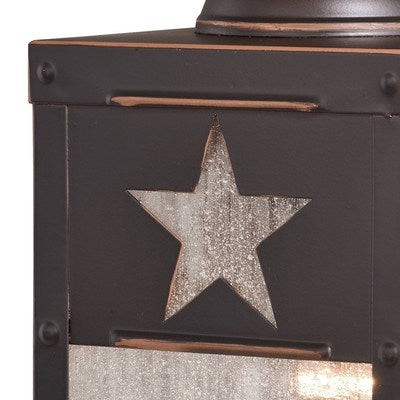 5-in Star Outdoor Wall Light Burnished Bronze