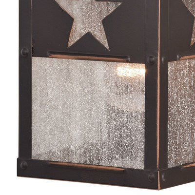 5-in Star Outdoor Wall Light Burnished Bronze