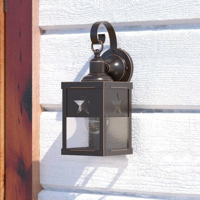 5-in Star Outdoor Wall Light Burnished Bronze