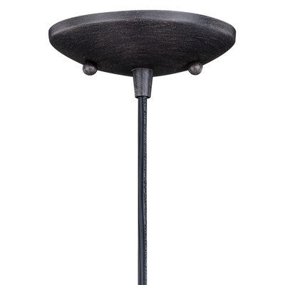 10-in Outdoor Pendant Light Aged Iron and Light Gold