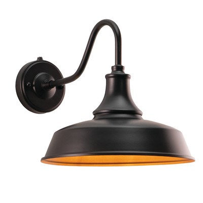 9-in Outdoor Wall Light Dark Bronze and Light Gold by Vaxcel International