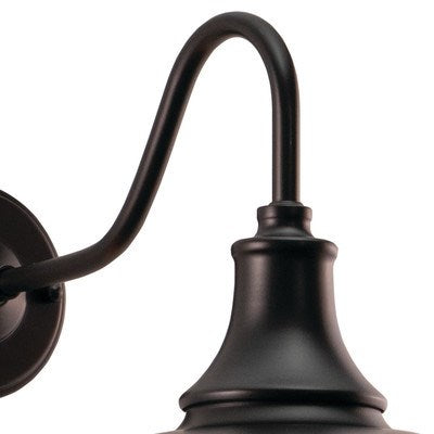 9-in Outdoor Wall Light Dark Bronze and Light Gold