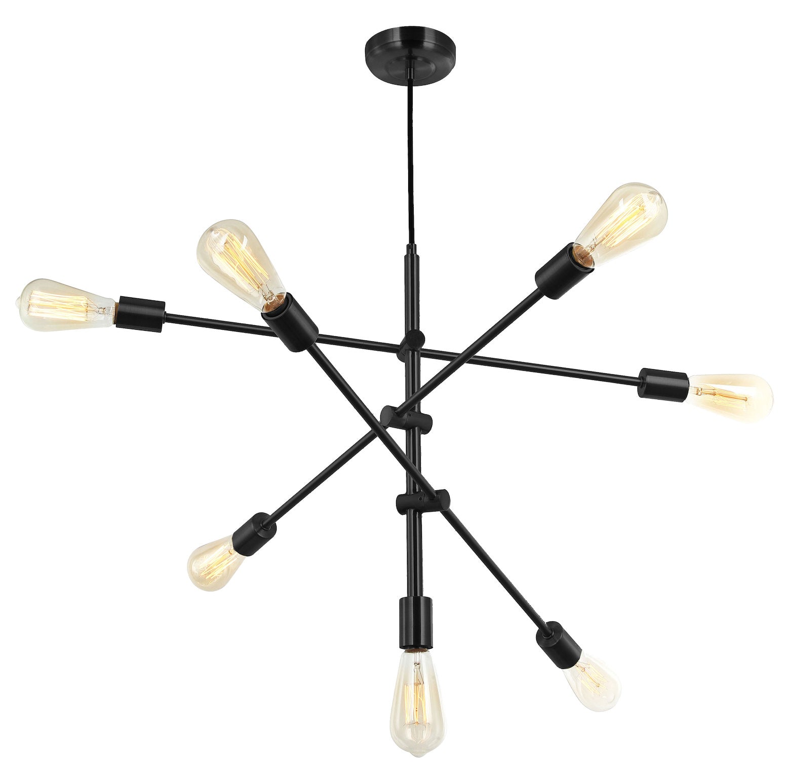 7Lt Pendant Black Finish by Dainolite