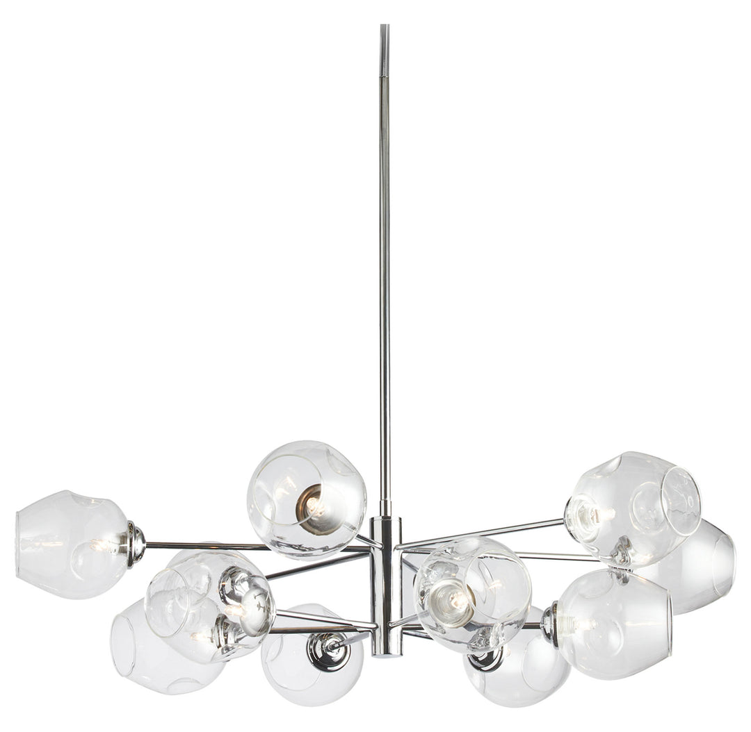 12Lt Round Pendant Polished Chrome Finish by Dainolite