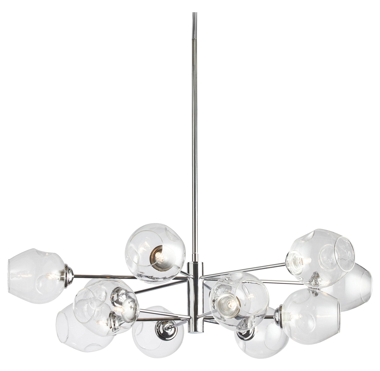 12Lt Round Pendant Polished Chrome Finish by Dainolite