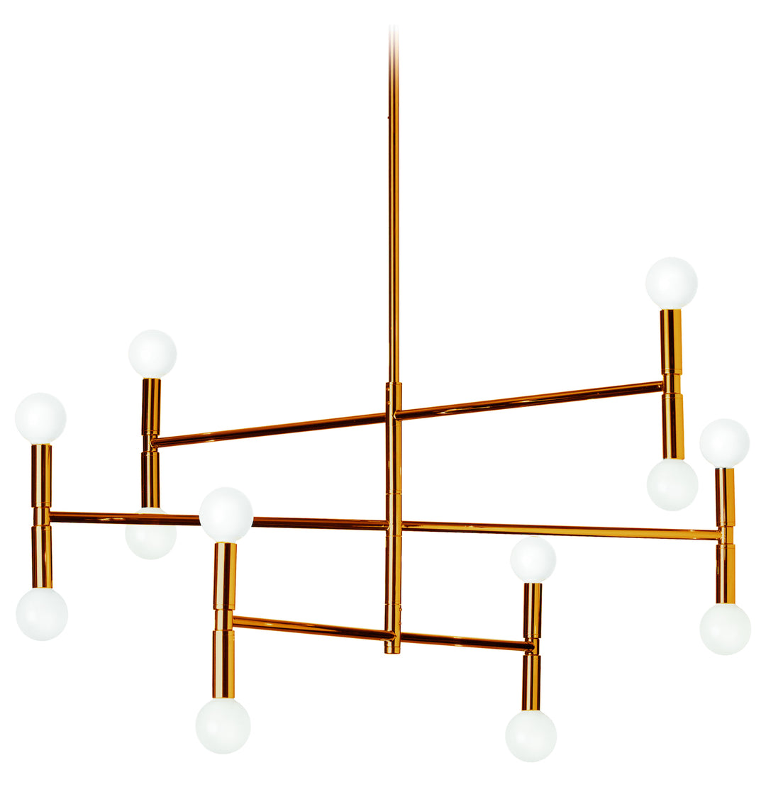 12Lt Chandelier Vintage Bronze Finish by Dainolite