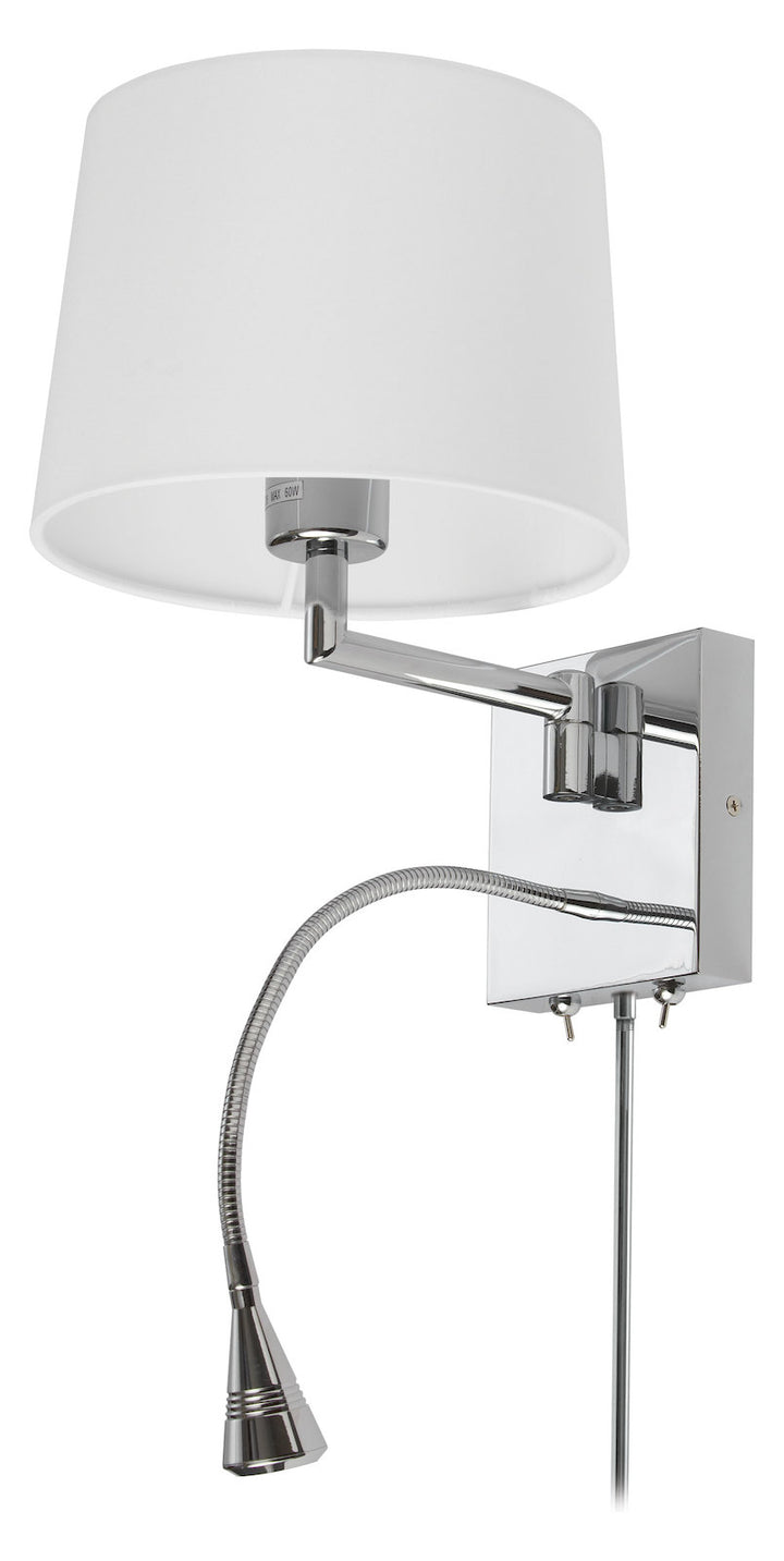 Wall Sconce W/Led Reading Lamp Pc Finish by Dainolite