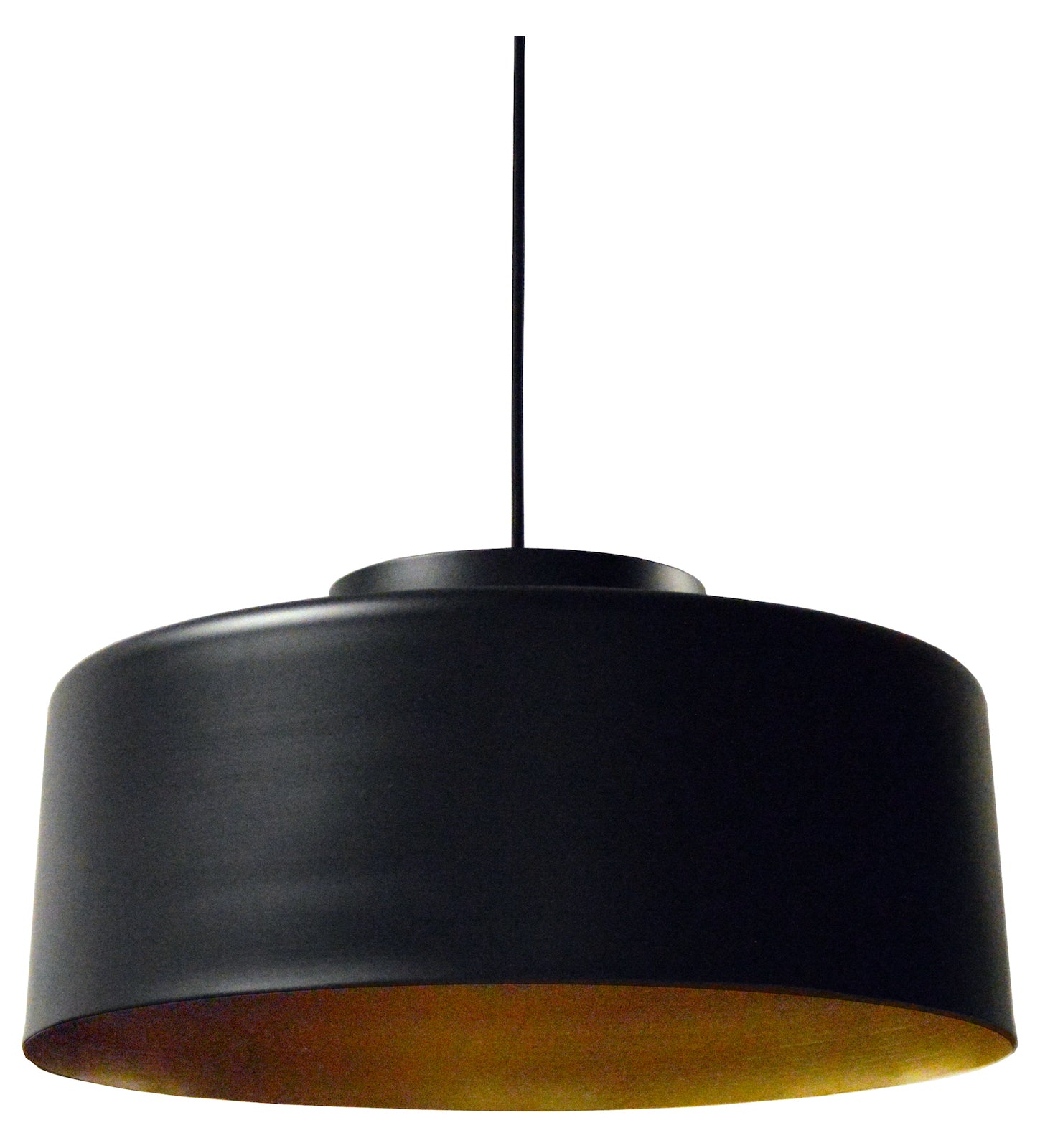 1Lt Metal Pendant Black & Gold Finish by Dainolite