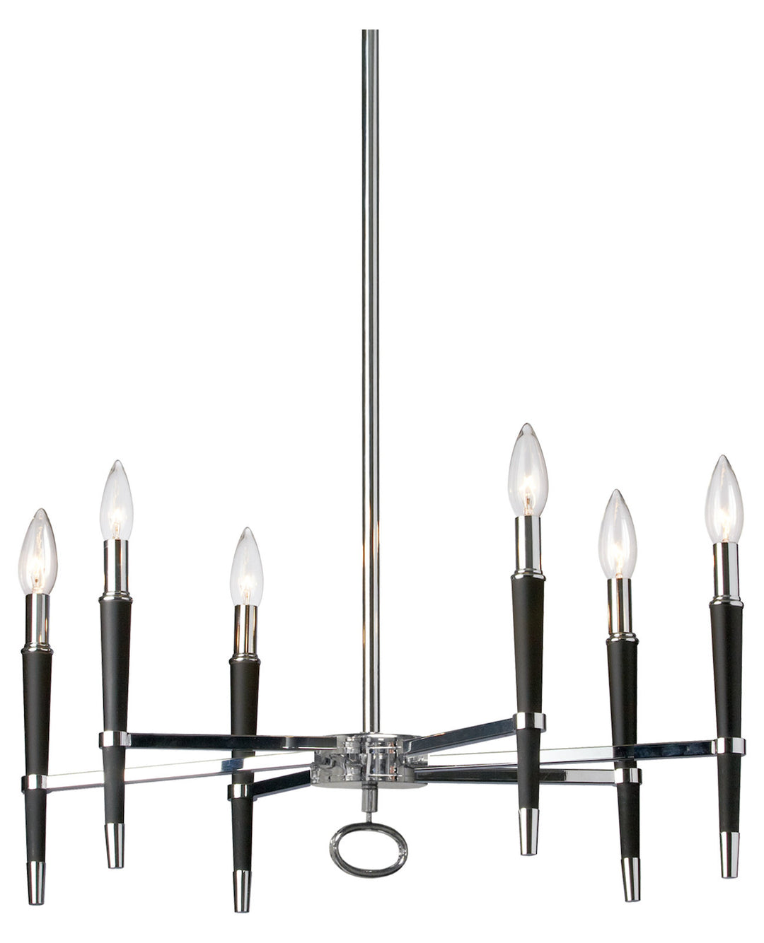 6Lt Incandescent Chandelier Pc Finish by Dainolite