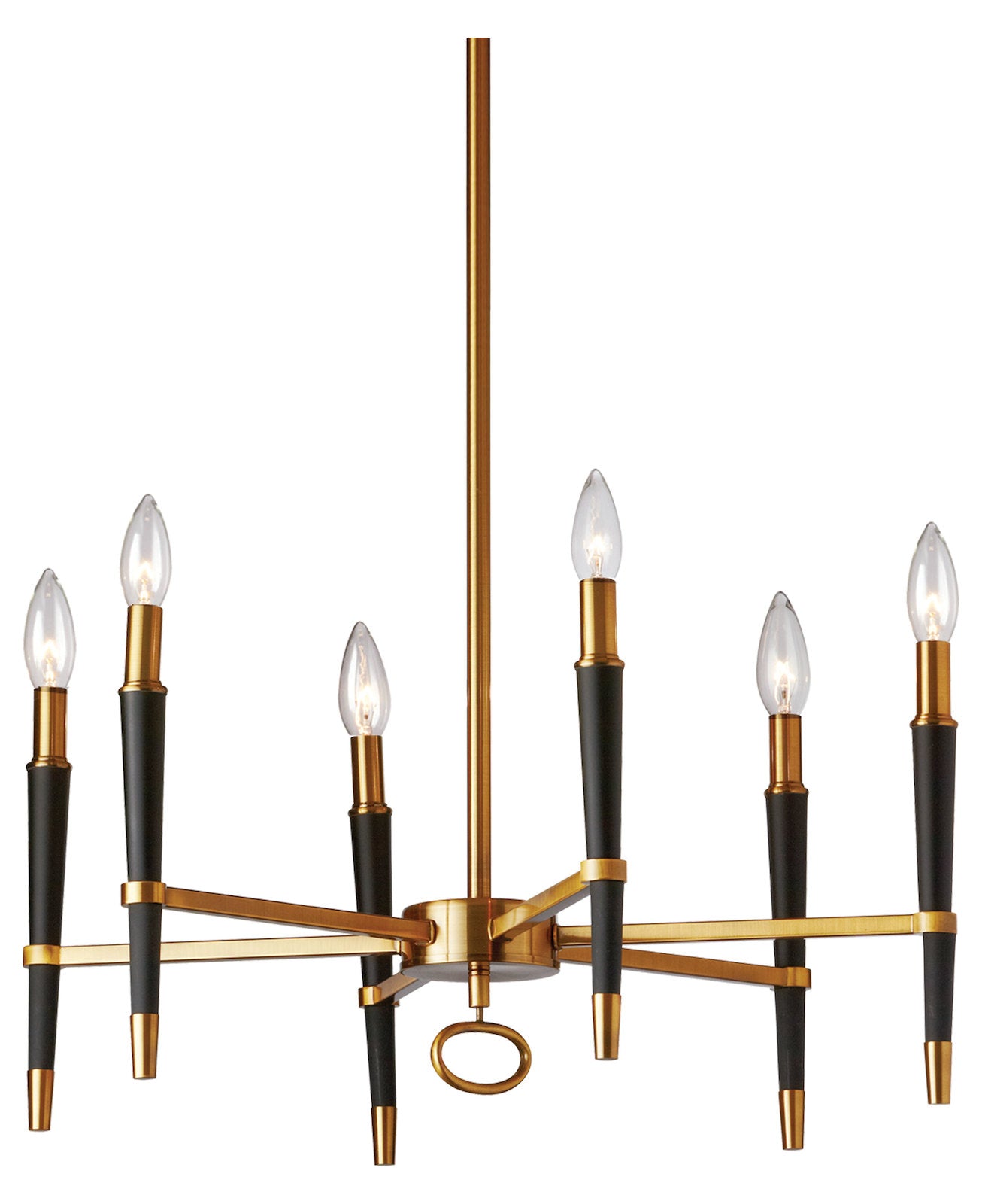 6Lt Incandescent Chandelier Vb Finish by Dainolite