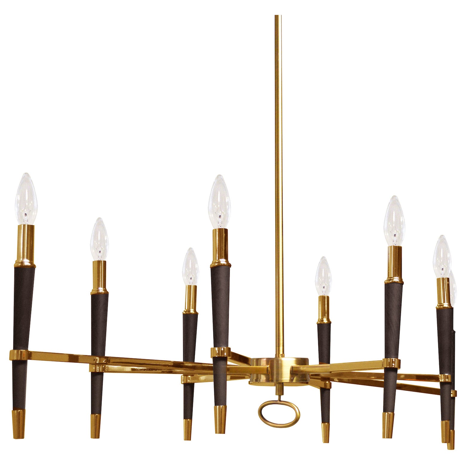 8Lt Incandescent Horizontal Chandelier Vb Finish by Dainolite