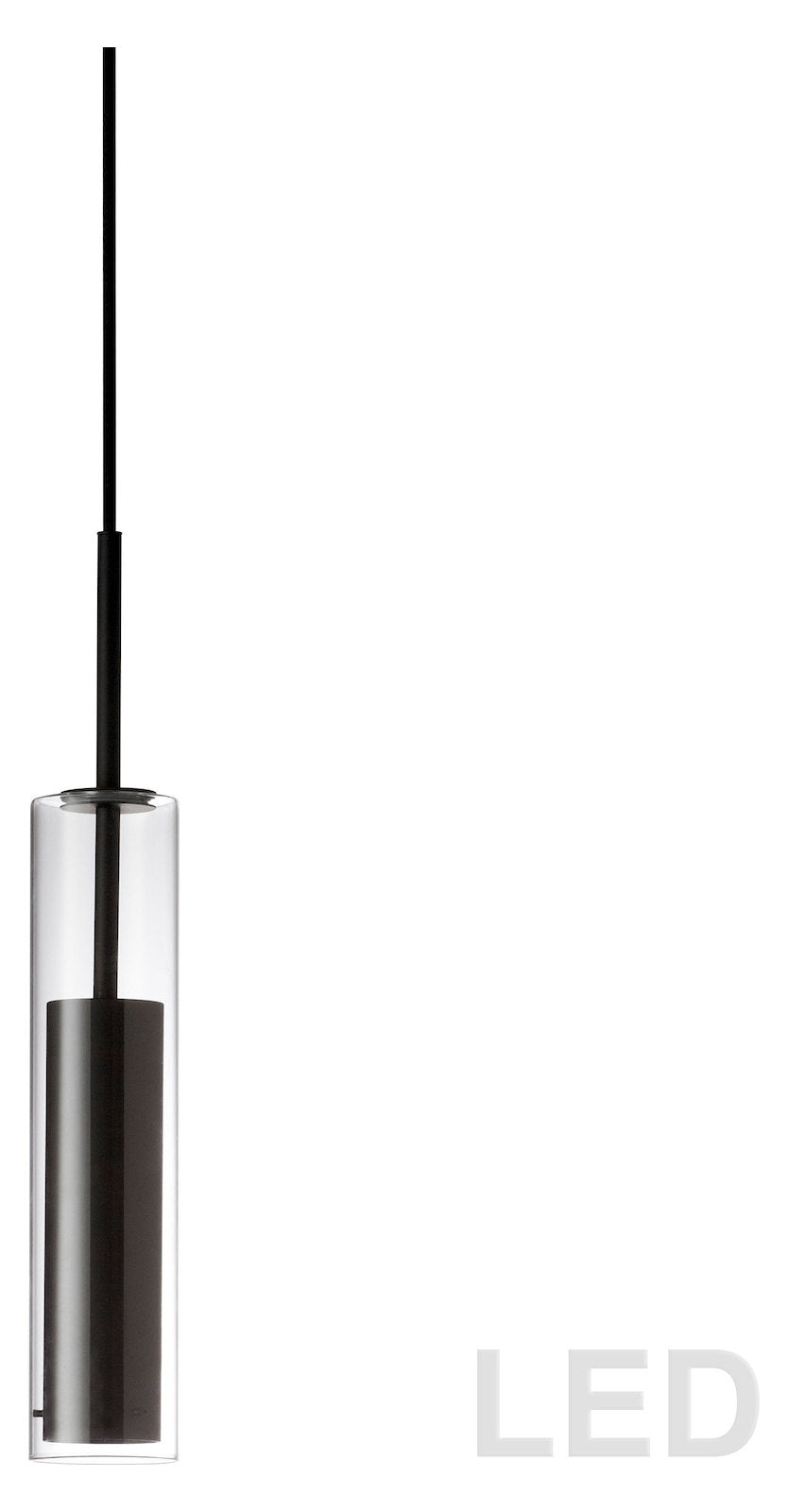5W Led Pendant Black Finish by Dainolite