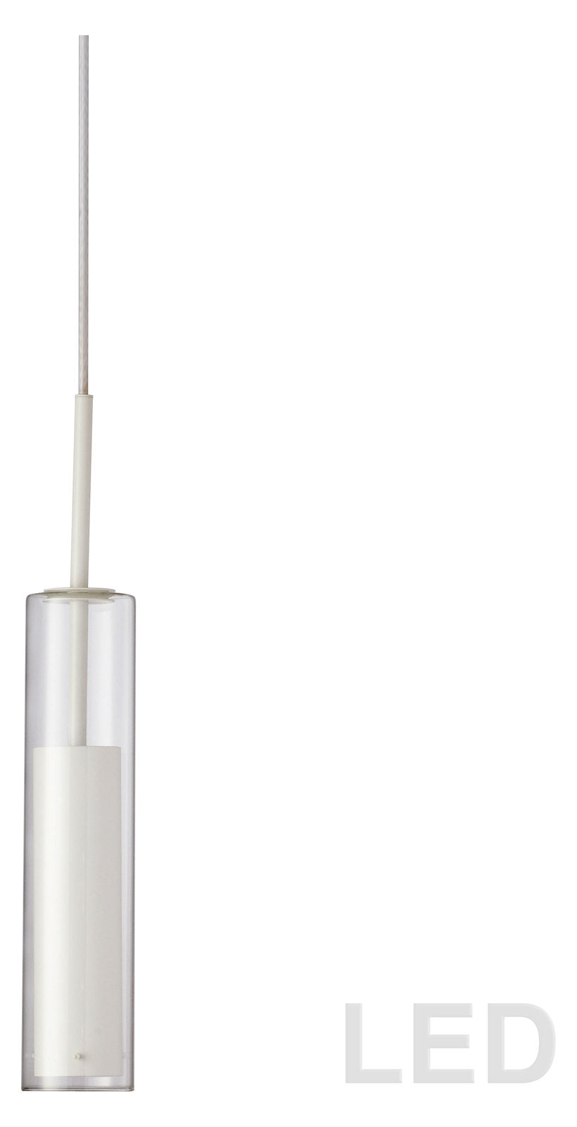 5W Led Pendant White Finish by Dainolite