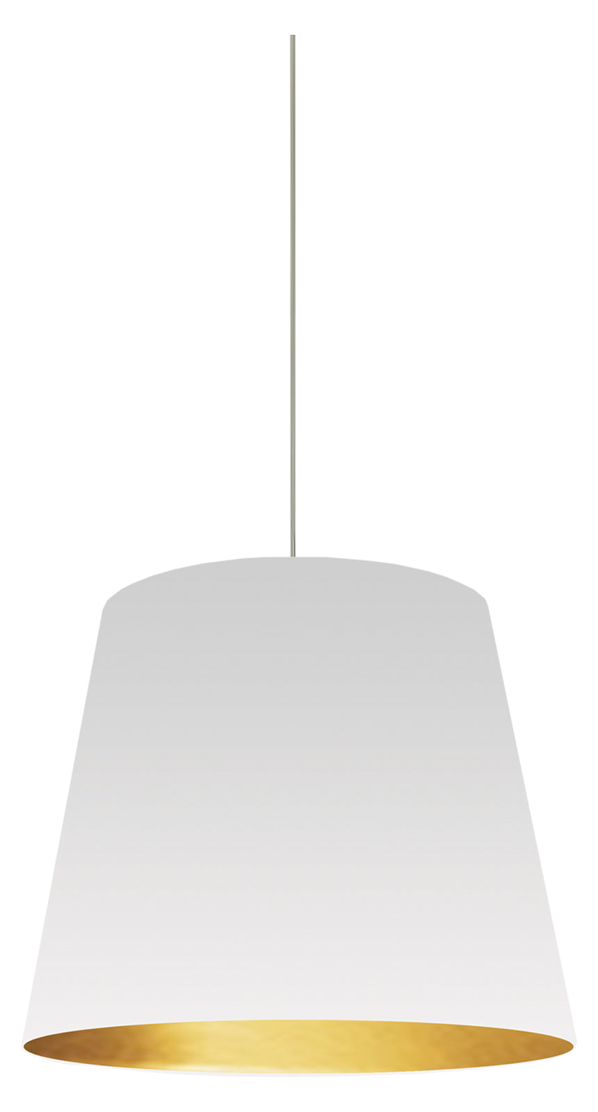 1Lt  PendantSmall - Wht/Gld by Dainolite