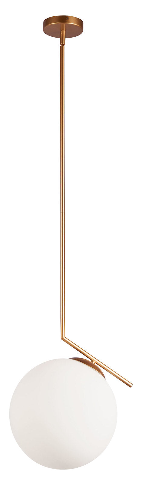 1Lt Incandescent Pendant Plated Gold Finish by Dainolite