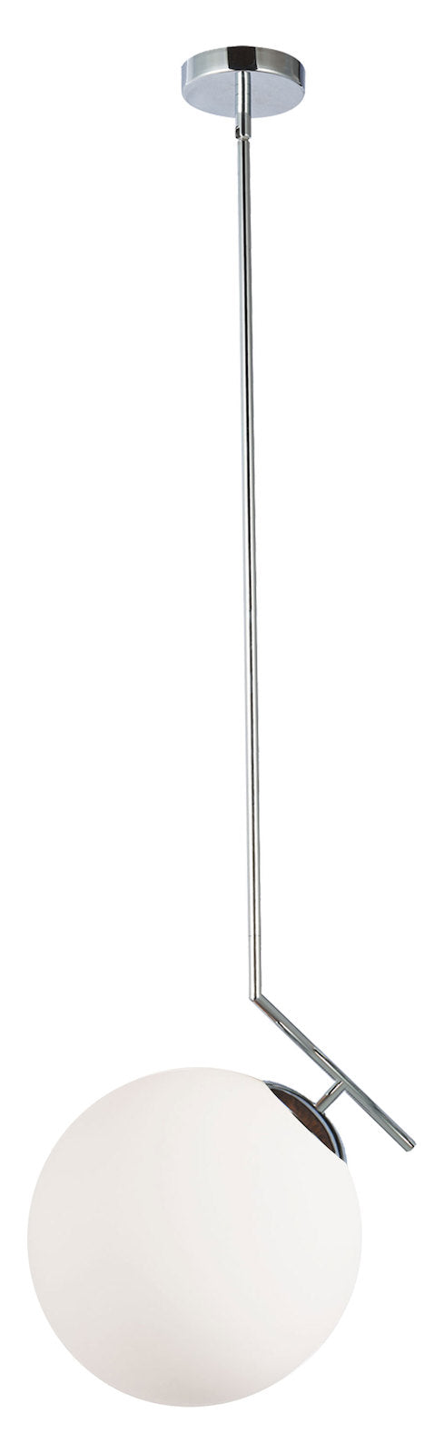 1Lt Incand White Glass Pendant Pc Finish by Dainolite