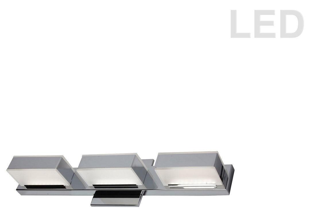 3Lt Led Wall Vanity Polished Chrome Finish by Dainolite