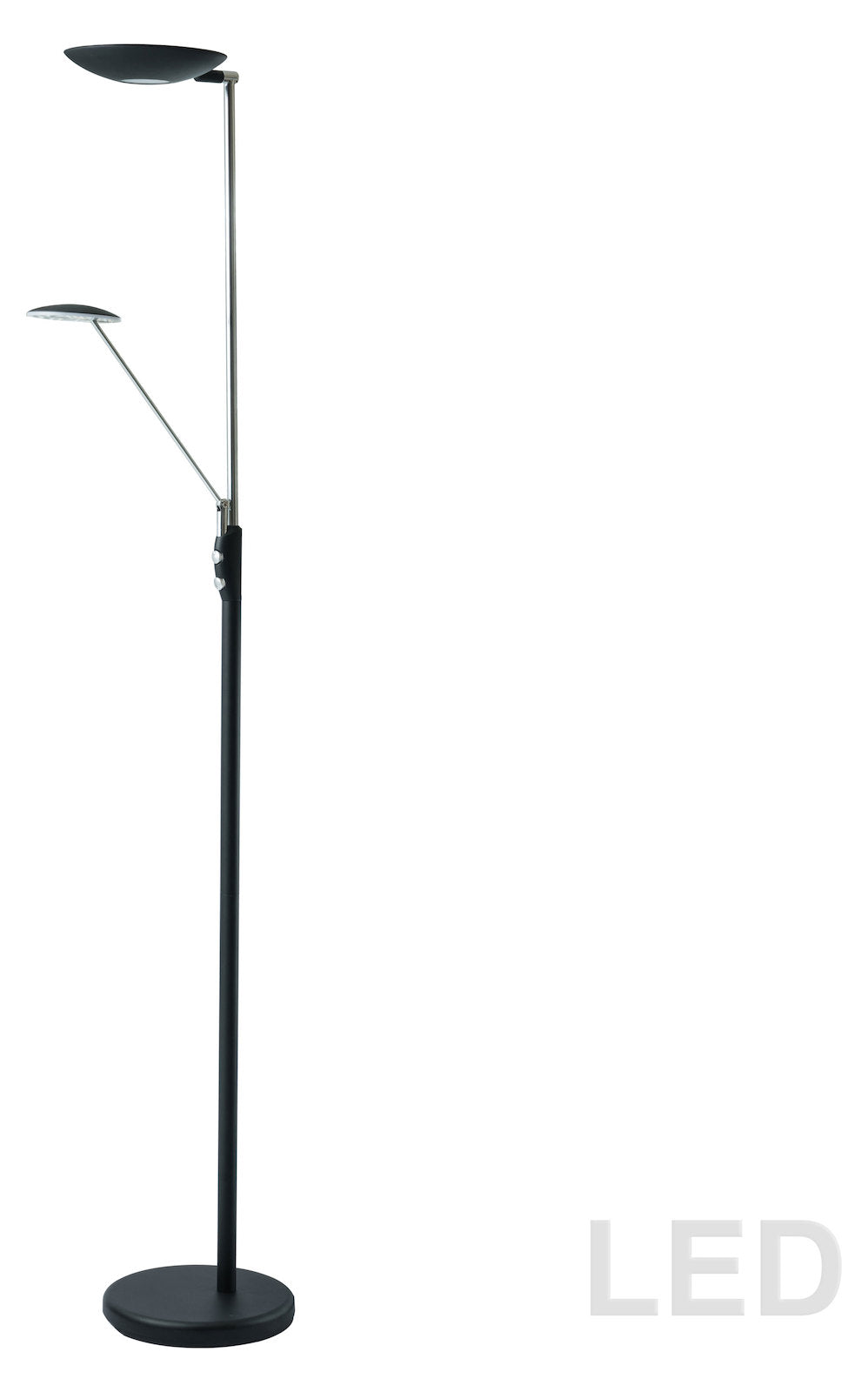 Mother & Son Led Floor Lamp Black Finish by Dainolite