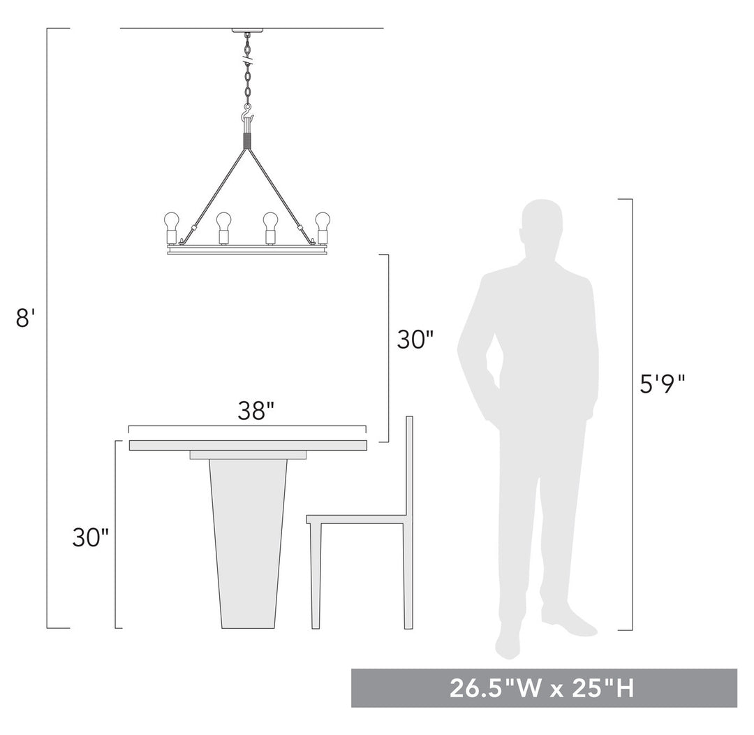 6 Light Chandelier