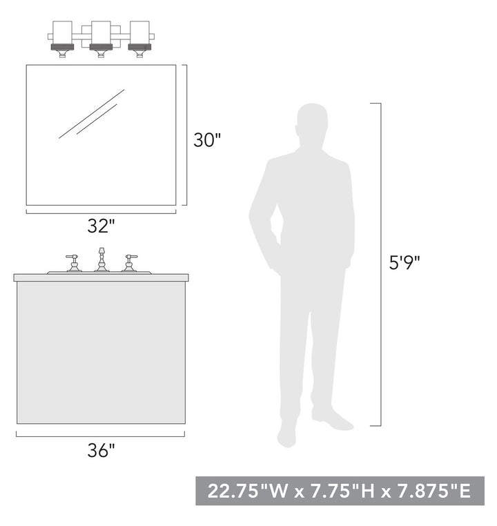 3 Light Bath Vanity