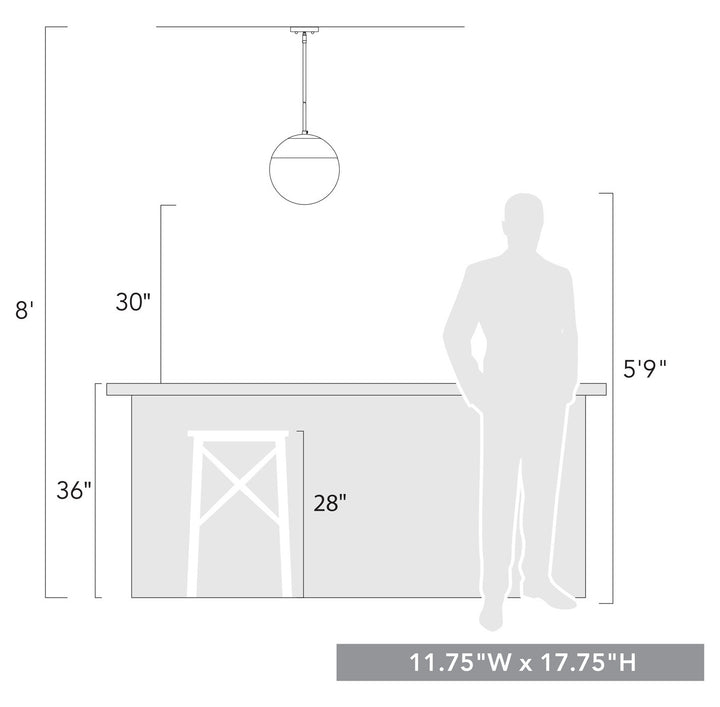 1 Light Pendant With Rod