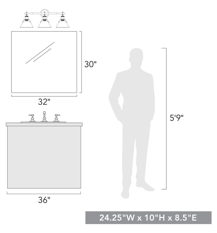 3 Light Bath Vanity